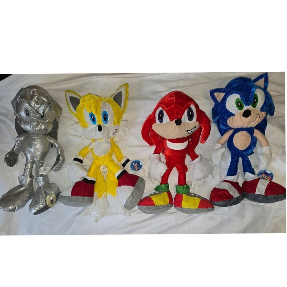 Toy Network Sonic Project Sonic The HedgeHog Plush Lot Of 4 Assorted Characters